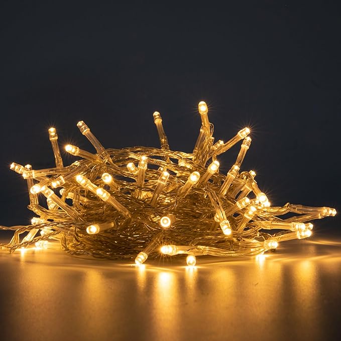 LED Fairy String Lights, 10M/32.8ft Decorative LED Firefly String Lights Garden Home Party Wedding Festival Decorations Crafting Battery Operated Lights, Warm White Includes Controller