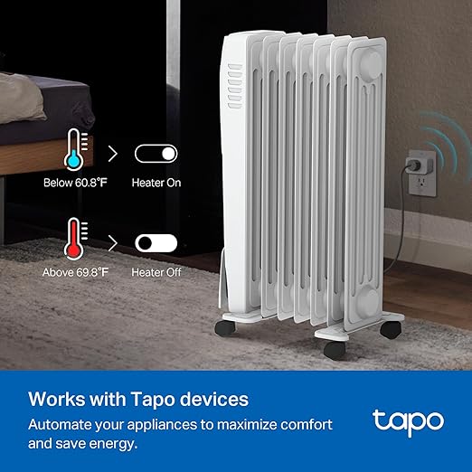 Tapo Smart Temperature and Humidity Monitor, 2.7" E-Ink Display, Swiss-Made Sensor, Real-Time Notification, Visual Graphics, Hub Required, White (T315)