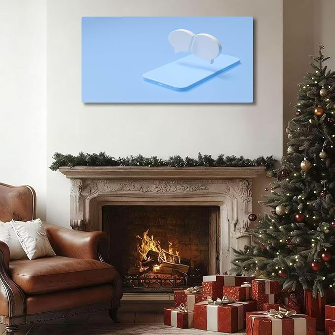 Wibinuki Wall Art Wall Decor Wall Paintings Chbot artificial intelligence mobile ch texting messaging for Living Room Bedroom Bathroom Home Decor Can Be Hung Directly 20"x 40"