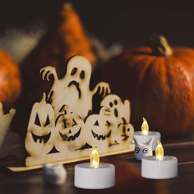 LED Battery Tea Light Candle- 50 Pack Flameless Candles Realistic and Bright Flickering tealight Long Lasting 200Hours for Holiday Celebration, Party, Home Decoration WarmYellow, Battery Operated