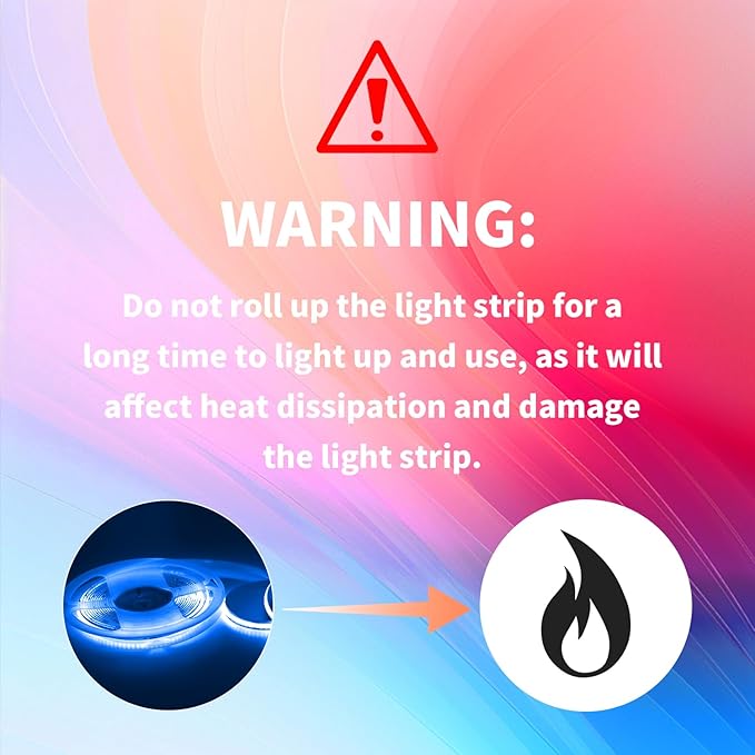 16.4FT/5m Blue COB LED Strip Light, Cuttable LED Tape Lights, 8mm Width LED Lights, CRI93+ Dimmable Flexible Light Strip for Bedroom TV Backlight Gaming Room Monitor DIY Decor(with Plug)