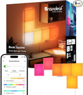Nanoleaf Smart LED Light Panels 6 Pack, Blocks Squares Wall Lights with Music Sync, WiFi Smarter Kit RGBW Gaming Lights Compatible with Alexa, DIY Wall Decor Light for Bedroom