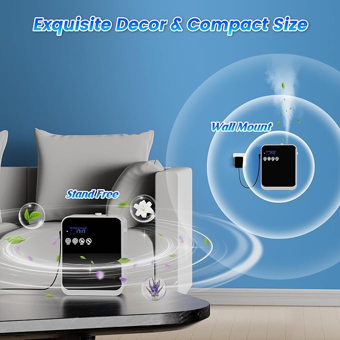 Waterless Essential Oil Diffuser,Hotel Home Aromatherapy Scent Diffuser with Smart APP & Touch Screen,250ml Capacity,1500 sq.ft Coverage|Large Room Oil Diffusers for Hotel Collection,Easter Day Gift