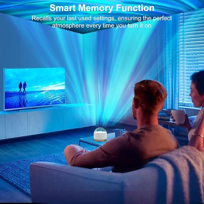 Northern Lights Projector, 16 Light Color Aurora Night Light Projector for Bedroom, Remote Galaxy Light Projector, Dimmable Mood Lighting with Memory Function for Playroom Kids Teen Girl Gift