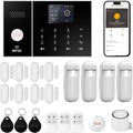XUK Smart Home Security System,4G/GSM &WiFi Wireless Alarm Kit with Door/Window Sensors,PIR Motion Detectors,App Remote Control,Compatible with Alexa &Google Home,Easy Installation (21pcs Set)