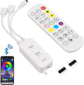 Sunity LED Light Remote Replacement with Controller, Bluetooth RGB LED Controller Set with APP/Music Sync Compatible with 5V/12V/24V 10mm RGB LED Lights Strip(2 Ports)