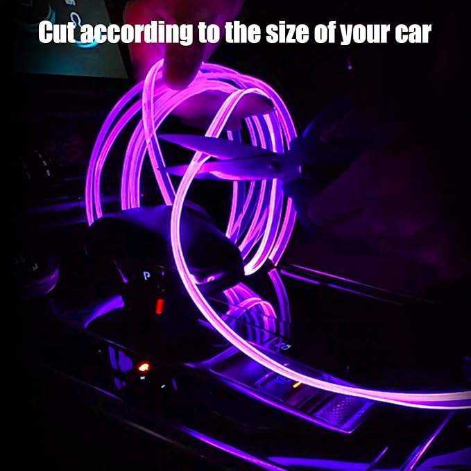 Voice Activated LED Strip - 7 Color Sound Reactive Light, Dynamic Music Bar, Flexible RGB Decorative Tape | Car Interior Trim for Dashboard TV Bedroom Living Room Courtyard Eaves Home Party