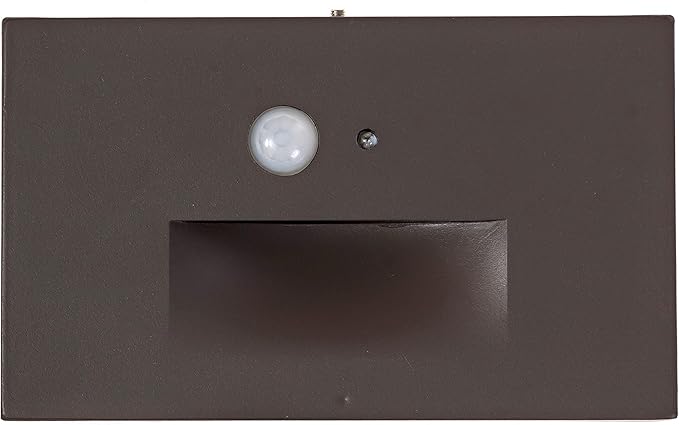 Ciata LED Indoor & Outdoor Motion Sensor Light Deck Stair Lights Indoor Motion Sensor Step Lights, Integrated PIR Motion Sensor and Dusk to Dawn Photocell Sensor Horizontal Stairway Lighting - Bronze