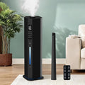 Humidifiers for Bedroom - GloryAir 2.38Gal/9L Top Fill Warm & Cool Mist Humidifier for Large Room 750ft² with Auto Mode 7-Color Light, Humidistat, Quiet Humidifier for Plants Baby Adults Home & Office