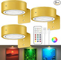 3-Pack Picture Lights for Wall, 13 RGB Color Changing Led Art Display Light with Rechargeable Battery Operated, Magnetic Painting Light with Remote Control, Wireless Home Wall Decorative Lighting