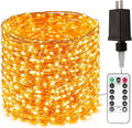 400FT Extra Long Warm White Plug in Fairy Lights 1200 LED Waterproof Copper Wire String Lights with Remote for Christmas Tree Bedroom Porch Patio Ceiling Garden Wedding Party