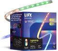 LIFX Smart WiFi Light Strip 6.6ft (Polychrome Multicolor, 8 Addressable Zones) Cuttable & Extendable Up to 32.8ft, Works with Alexa, Google Home & Siri, LED Strip Kit with Controller & Power Supply