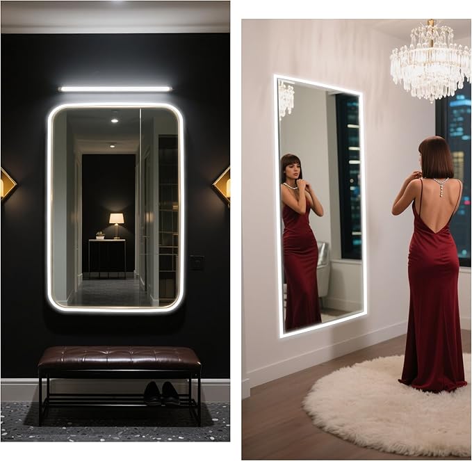 Vanity Mirror Lights, 13FT White LED Light Strip with Button Control & Dimming, USB Powered Makeup Lighting for Vanity Table, Bathroom & Bedroom Mirror Lights Stick on(Mirror Not Included)