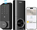 Smart Door Lock with Apple Home Key, Fingerprint Keyless Entry Door Lock Safety Keypad Deadbolt with Code, Built-in Wi-Fi, IP65, Supports Apple Homekit, Alexa, Google for Front Door or Back