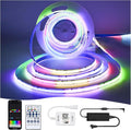 INDARUN RGB COB Led Light Strip with Smart IC, 24V COB Led Strip Light 32.8ft, 10mm Width, 5760 LEDs, RGB Color Changing Light for TV Backlight, Flexible Led Tape Light for Christmas Party, Room Decor