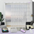 Graywind Motorized Vertical Blinds Compatible with Alexa Google Privacy Reversible Blackout Smart Vertical Blind Remote Control Track Slats Set for Home Office(Dimout Streamline Gray)