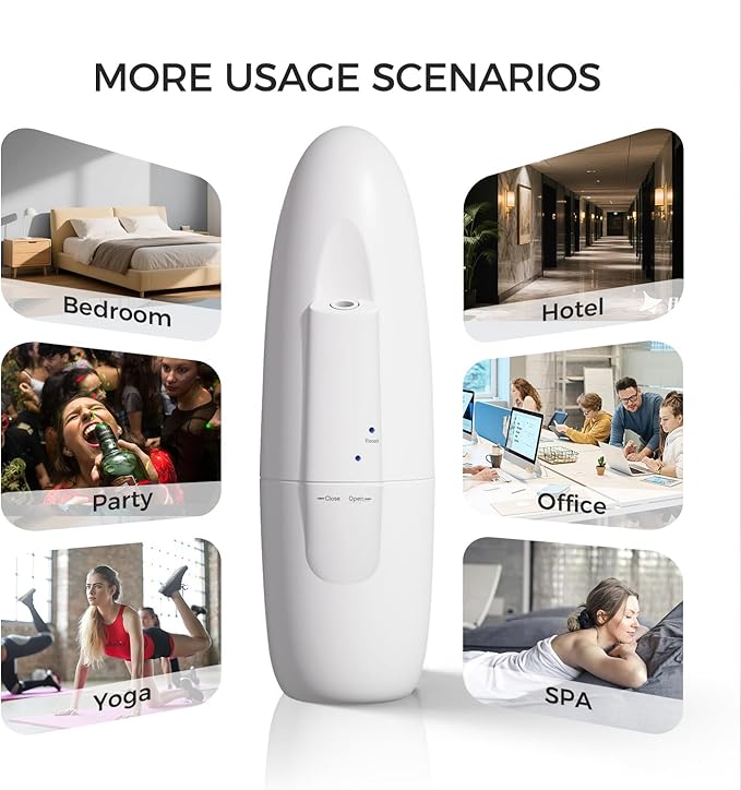 Smart Plug-in Waterless Oil Diffuser, Bluetooth/App Control, Up to 800 Sq Ft Coverage, Silent Cold-Air Diffuser for Home & Office, No Water, Pet & Kid Safe