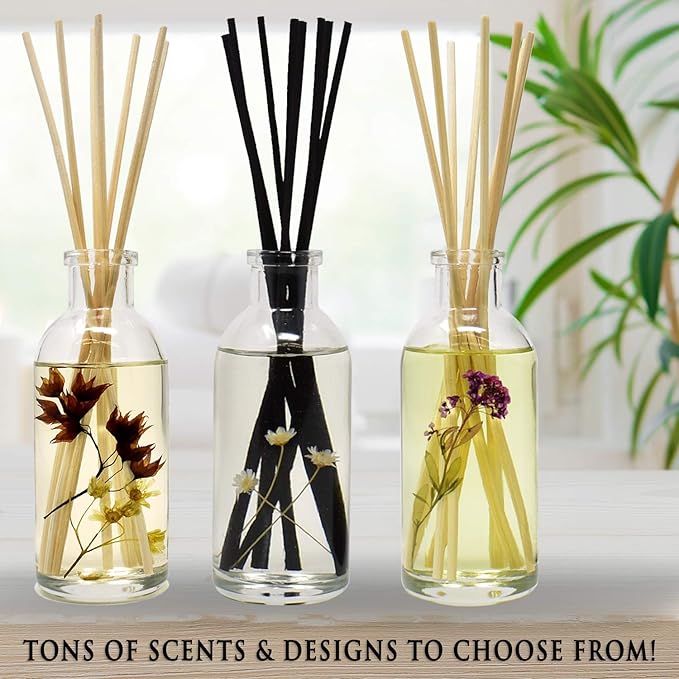 Urban Naturals Satsuma Tangerine Reed Diffuser Refill Set | Includes a Free Set of Reed Sticks! 4 oz | Long Lasting Room Scent | Great Home Gift Idea