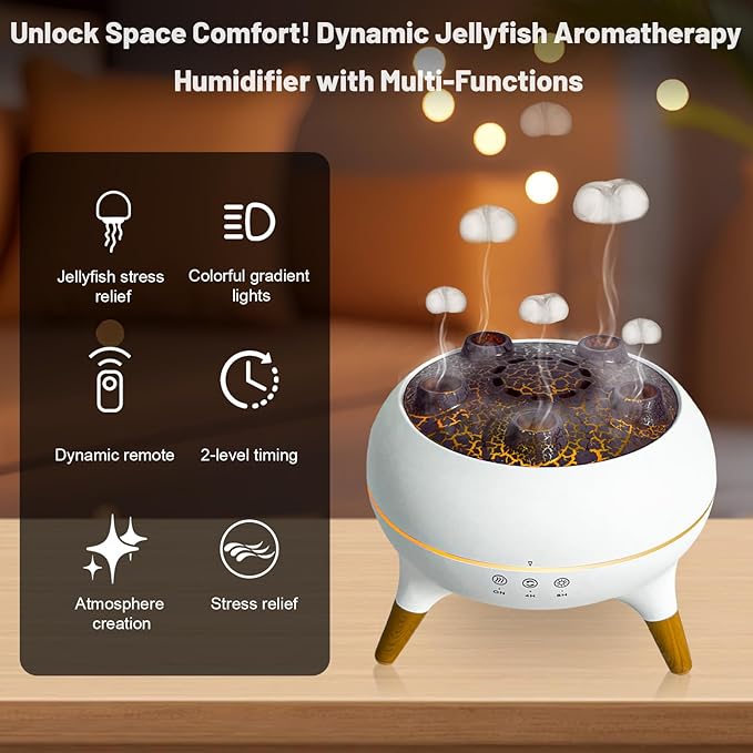 Aroma Diffuser with 7-Color Changing Lights, Quiet Ultrasonic Essential Oil Diffuser for Home, Auto Shut-Off, Cool Mist Humidifier for Bedroom, Office, Yoga