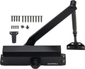 SOPHIA Commercial Door Closer Grade 2, Automatic Door Closer DK700 with Backcheck Function, Hydraulic Auto for Home & Light Commercial Property (Size 3), Matte Black