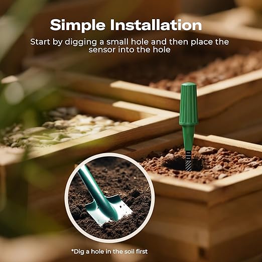 THIRDREALITY Smart Soil Moisture Sensor Gen2, Zigbee hub Needed, Enhanced Signal Stability, Capacitive Moisture Monitoring, Garden Planting, Compatible with Hubitat, SmartThings, Home Assistant, Homey