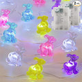 WATERGLIDE 2 Pack Easter Decorative Lights, 16FT 50LED Each Colorful Bunny String Fairy Lights, Battery Operated Rabbit Shaped Lights, 8 Modes & Timer, Waterproof Indoor Outdoor for Easter Party Home