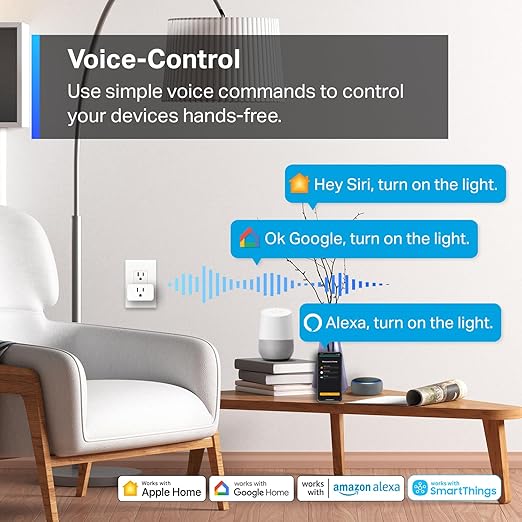 TP-Link Tapo Matter Compatible Smart Plug Mini, Compact Design, 15A/1800W Max, Super Easy Setup, Works with Apple Home, Alexa & Google Home, UL Certified, 2.4G Wi-Fi Only, White, Tapo P125M