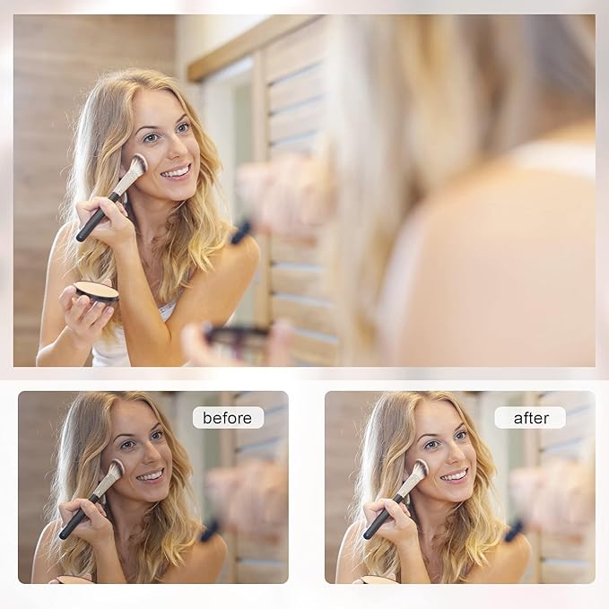 48”x 36” Bathroom Led Vanity Mirror with 3 Colors Light, Dimmable Touch Switch Control, Anti-Fog Wall Mounted Makeup Mirror for Wall (Horizontal)