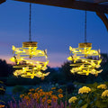2 Pack Bee Solar Lights Outdoor Garden Decor,Bee Decorations Hanging Solar Lantern,Hanging Garden Decor for Outside Patio Yard Porch Pathway,Outdoor Gifts for Women