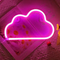 Cloud Neon Sign Pink Cloud Light Sign for Wall Decor,Battery or USB Powered Clouds Shaped LED Sign Decoration Lights for Bedroom Aesthetic Teen Girl Kid Room Christmas Birthday Wedding Party