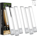 6 Pack Under Cabinet Lighting, Motion Sensor Light, 12-Inch Rechargeable LED, Battery Powered White