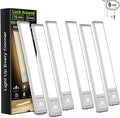 6 Pack Under Cabinet Lighting, Motion Sensor Light, 10-Inch Rechargeable LED, Battery Powered White