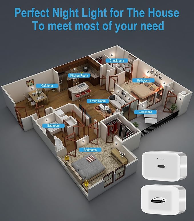 LED Nightlights Plug in Wall Voice AI Activated 2-Pack with USB Charging Port, 130LM, 3000K White Night Lights for Kids Adults Room Nursery Bedroom Bathroom Hallway