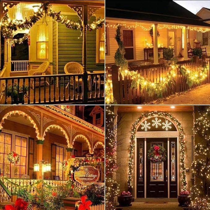 Joomer Fairy String Lights 66FT 200 LEDs Plug in Fairy Lights Indoor Copper Wire String Light DIY for Bedroom, Parties, Wedding, Christmas, Outdoor, Indoor Decoration (Warm White, Non-Connectable)