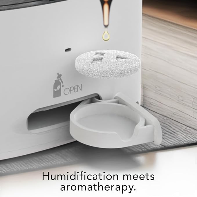 Vornado MISTIC 6 Whole Room Ultrasonic Humidifier, Top-Fill, Aromatherapy, 1.5-Gallon Tank, 3-Gallon Output, Warm or Cool Mist Humidifier, Automatic Humidity Control, Included Scent Pads