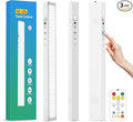 3Pack Touch Control Under Cabinet Lighting, 160LED Super Bright, 4000mAh Long-Lasting, Magnetic Rechargeable Motion Sensor Under Counter Lights for Kitchen, Closet, Remote, Dimmable, 3CC丨White