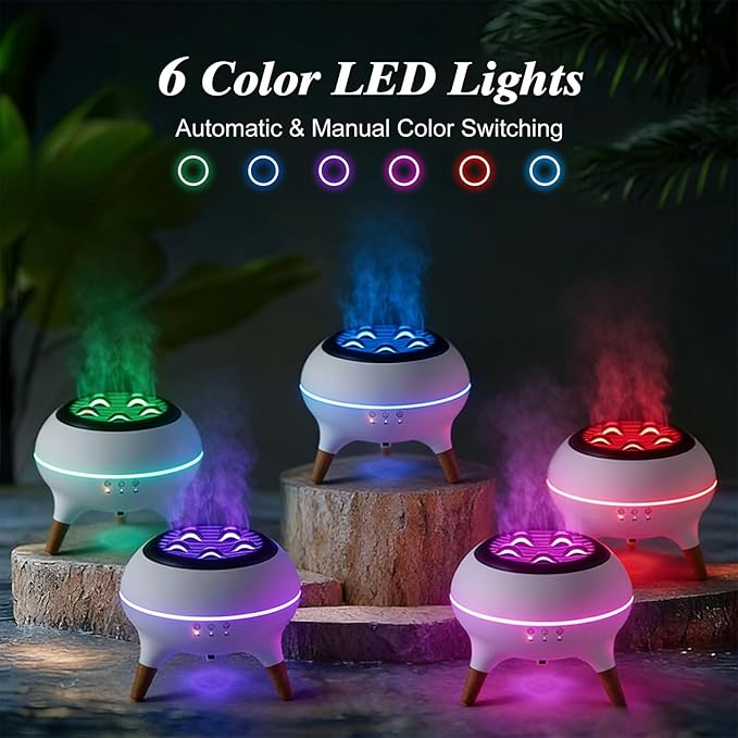 Essential Oil Diffuser 350ml, Essential Oils Large Room, Ultrasonic Aroma Diffuser with Remote Control,Timer, 7Colors Light Humidifier for Bedroom Home Office Hotel(White)