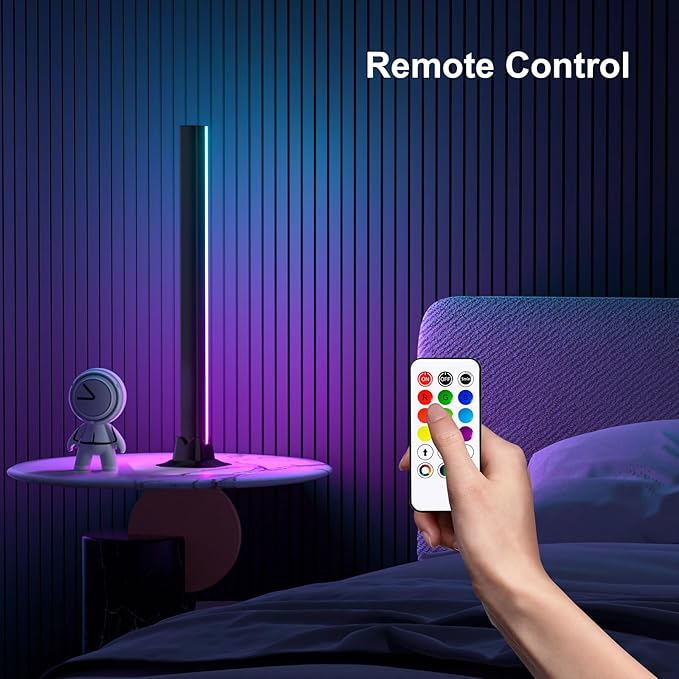 MIHEAL RGB Light Bar, Music Sync RGB LED Lights Bar, USB Powered Mood Lighting, Remote Control Color Changing Gaming TV Backlight, 8 Dynamic Modes for PC Room Monitor Desk …