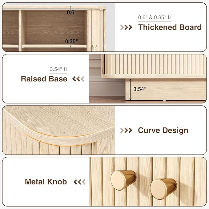 31" Shoe Storage Bench Dark Oak Entryway Storage Bench with Sliding Doors, Padded Cushion and 5 Metal Wall Hooks for Hallway, Living Room
