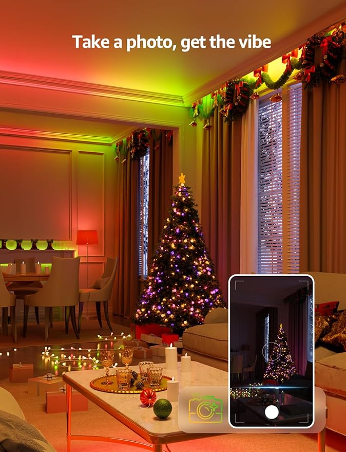 Lepro S2 AI Smart LED Strip Lights - 16.4ft RGBCW Light Strips with 2700K-5700K Tunable Warm White, Color Segment DIY, Personalized Al Lighting Designer, APP Control(No Remote), 2.4G Wi-Fi & Bluetooth