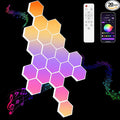 20 Pack DIY Hexagon LED Lights, Music Sync RGB Gaming Lights with APP Smart Wall Lights for Bedroom Living Room Decor