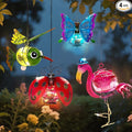 4-in-1 Solar Hanging Lights LED Outdoor Garden Decor Light Waterproof Powered Unique Decorations for Sister Birthday Gardening Gifts for Mom Women Backyard Yard Path Front Porch Balcony