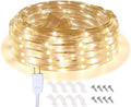 LED Rope Lights, 16.4ft Waterproof Connectable Strip Lighting, 3000K Soft White, Indoor Outdoor Mood Lighting for Home Christmas Holiday Garden Patio Party Decoration