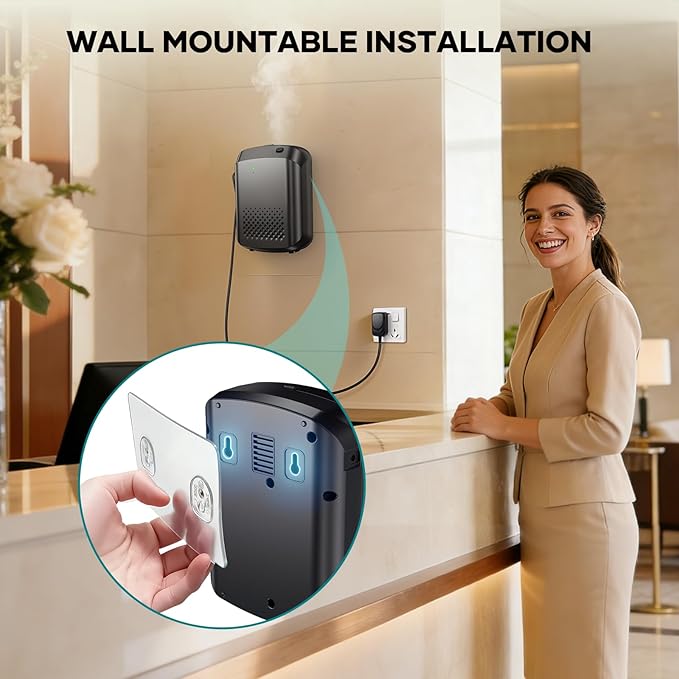 Waterless Essential Oil Diffuser - Smart Scent Air Diffuser with 400mL Capacity Up to 3200 sq.ft., Aromatherapy Scent Machine with Smart APP, Scent & Time Adjust for Home, Hotel, Office