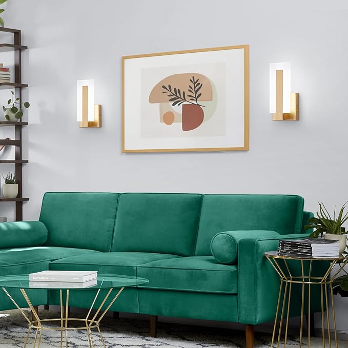 Modern LED Wall Sconces, 8W Indoor Acrylic Wall Mounted Lighting Fixture, 6000K Cool White Hardwired LED Wall Lamp for Living Room, Bedroom, Corridor, Bedside