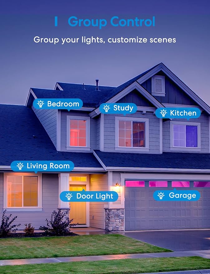 Meross Smart Light Bulb, BR30 Flood WiFi LED Bulbs Compatible with Apple HomeKit, Alexa, Google Assistant & SmartThings, Dimmable E26 Multicolor 2700K-6500K RGBCW, 1300 Lumens 100W Equivalent, 1 Pack