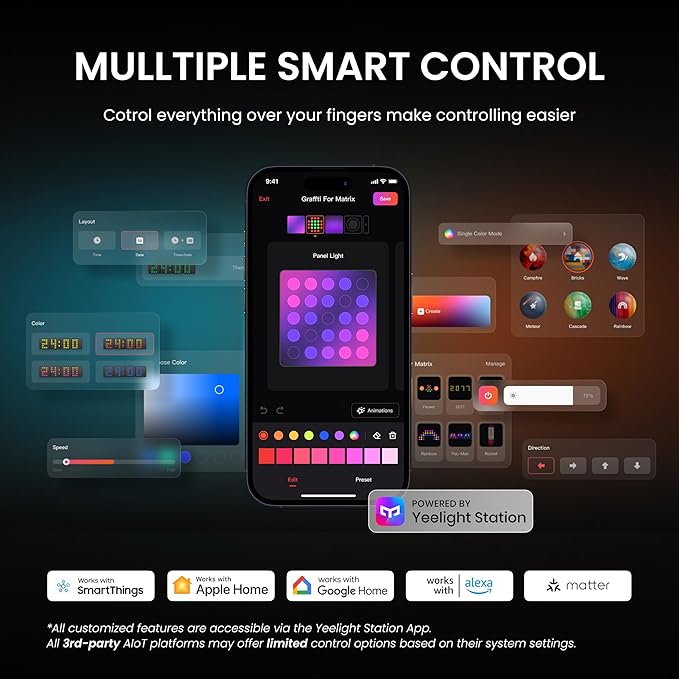 YEELIGHT Spot Light Extension for Cube Smart Lamp, 16 Million Colors Option, RGB Individual Addressable, Dynamic Lighting, Music Flow, WiFi Connected, APP Control, for Bedroom, Living Room, Cube*1