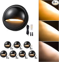 Gardenreet Low Voltage Deck Lights - Landscape Solid Brass LED Step Lights Outdoor, 12V Hardwired IP65 Waterproof, Round Black for Fence Wall Stair with 3 Color Temp(2700K/3000K/4000K) G4 Bulb 8 Pack