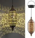 Moroccan Hanging Solar Lights Outdoor Garden Decor Sun and Moon Decorations Solar Lantern Waterproof for Patio Pathway Yard Backyard Garden Decorative (Cylinder, 1)