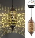 Moroccan Hanging Solar Lights Outdoor Garden Decor Sun and Moon Decorations Solar Lantern Waterproof for Patio Pathway Yard Backyard Garden Decorative (Cylinder, 2)